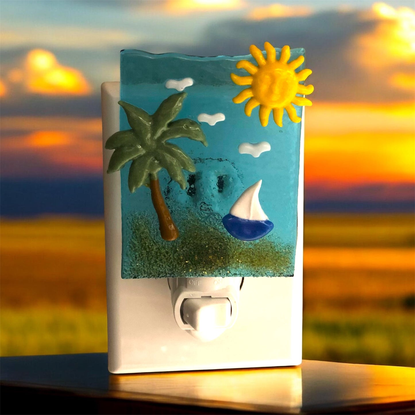 Palm Tree with Sailboat
