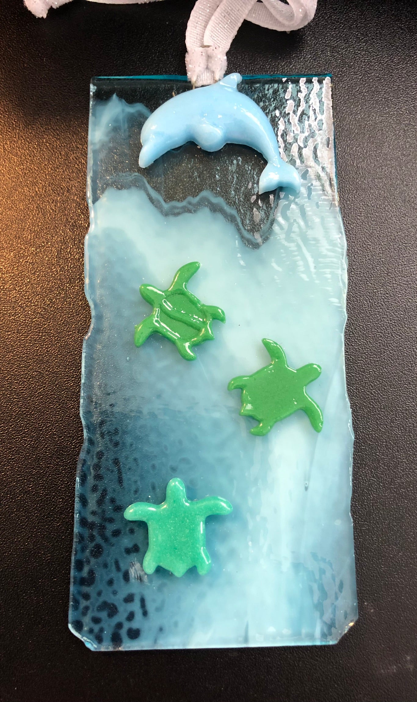 Suncatcher Dolphin with 3 Turtles