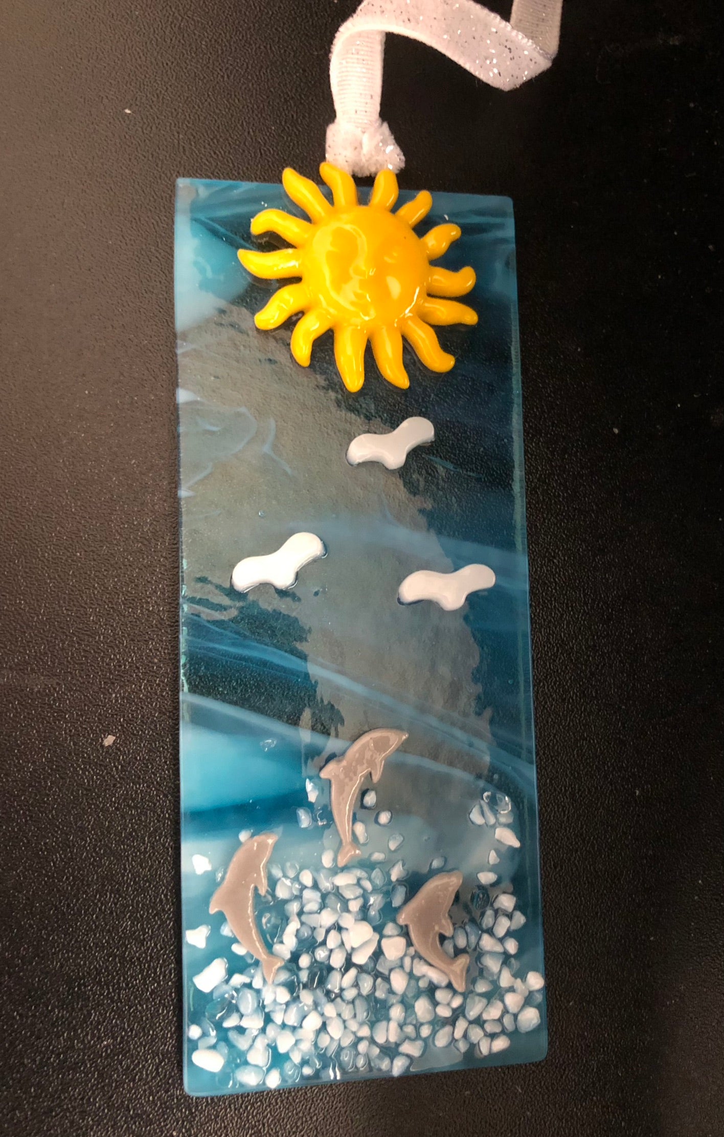 Suncatcher with Dolphins, Seagulls and Sun