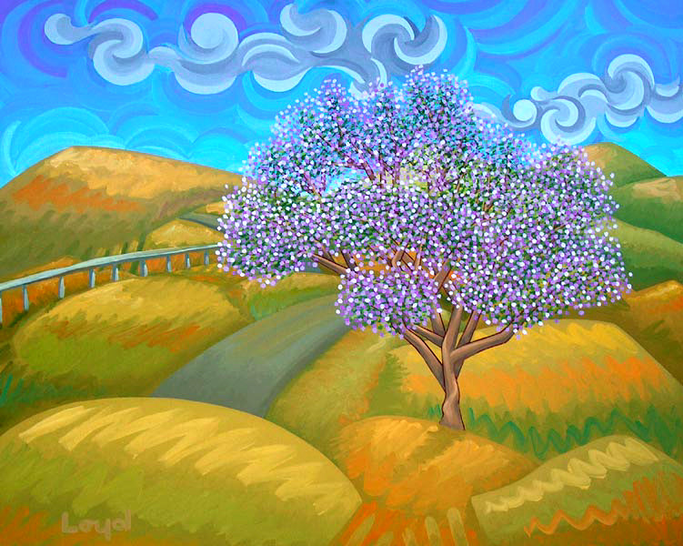 24" x 30" Upcountry Jacaranda