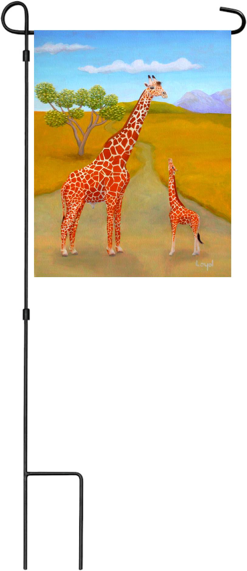 12" x 18" Garden Flag Giraffe