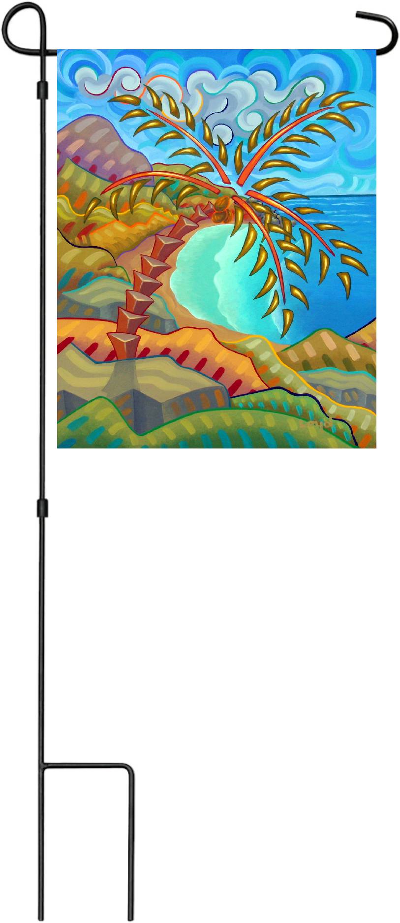 12" x 18" Garden Flag Little Beach Palm