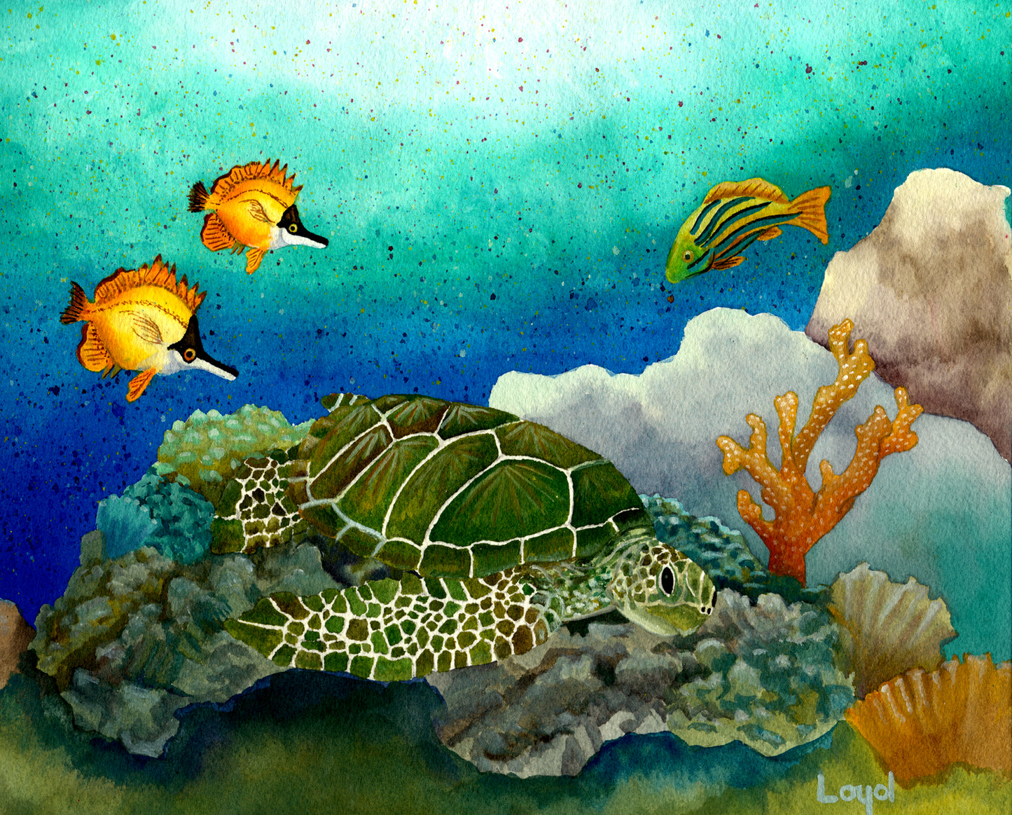 Group with Turtle