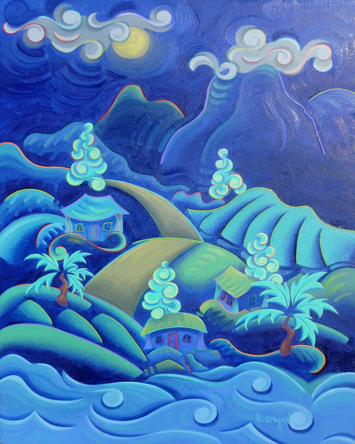 24" x 30" Maui Full Moon