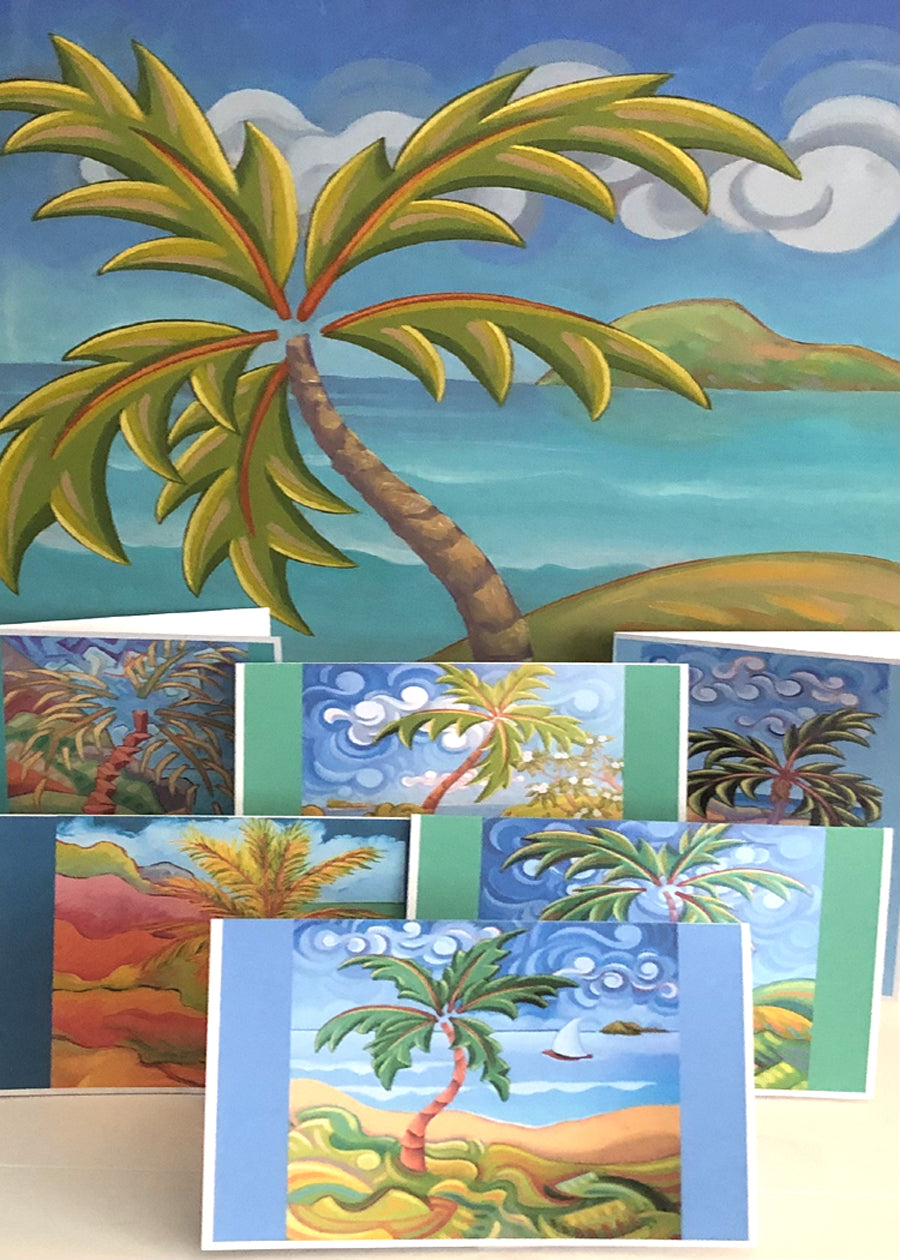 Palm Tree Art Card Set
