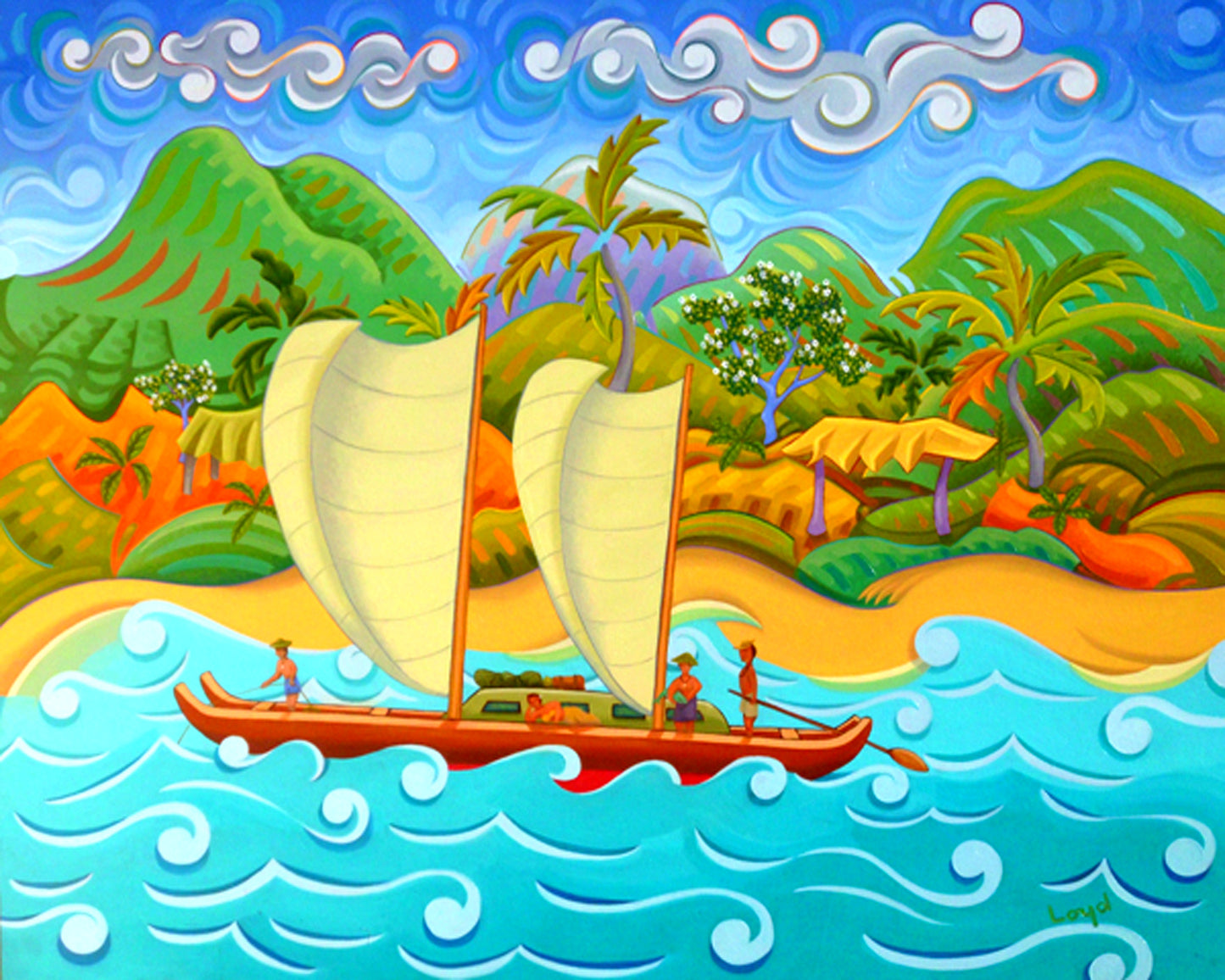36" x 48" Na Lawai'a