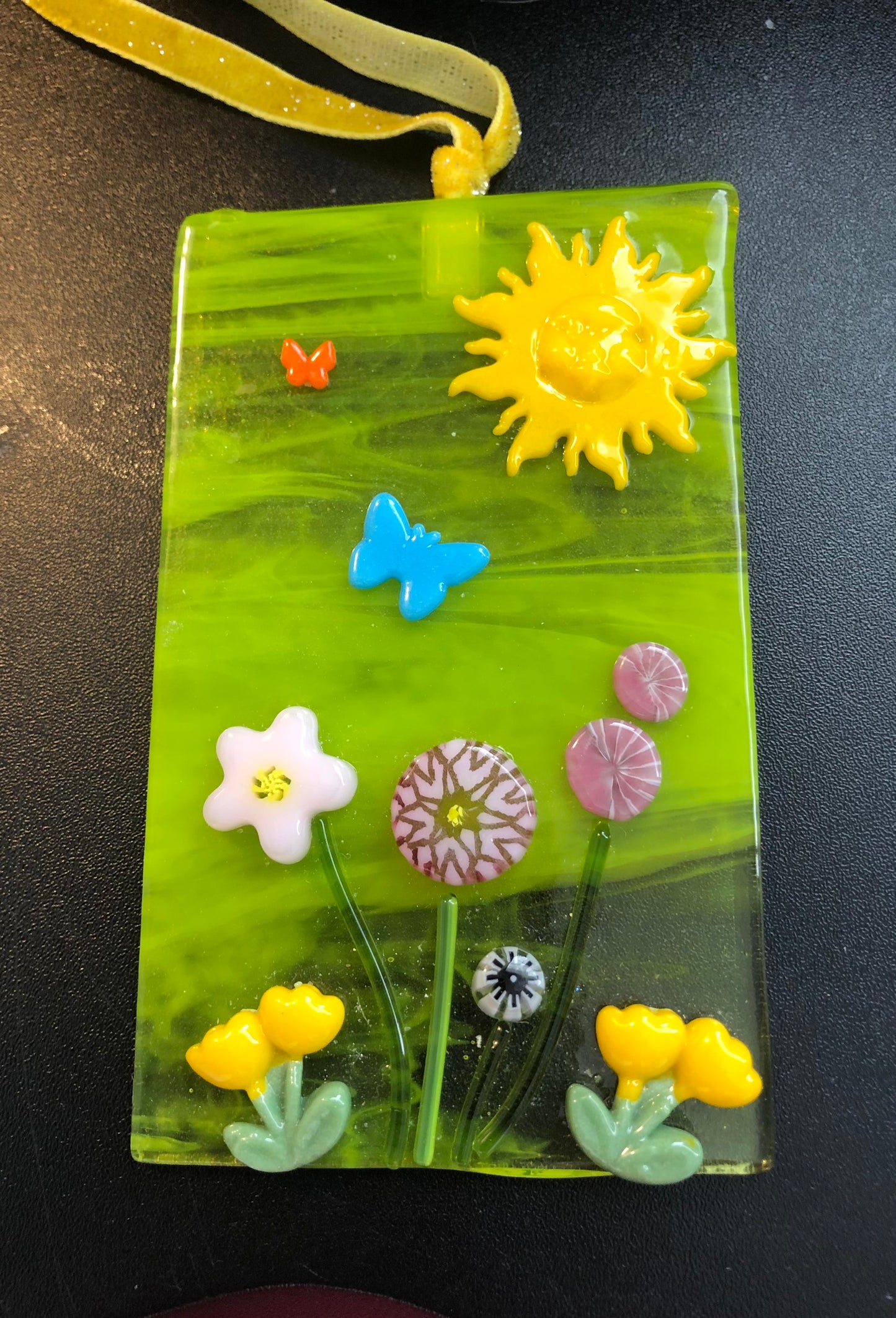 Suncatcher with Flowers and Butterflies