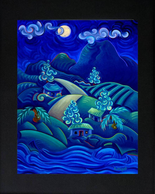 11" x 14" Matted Maui Moon