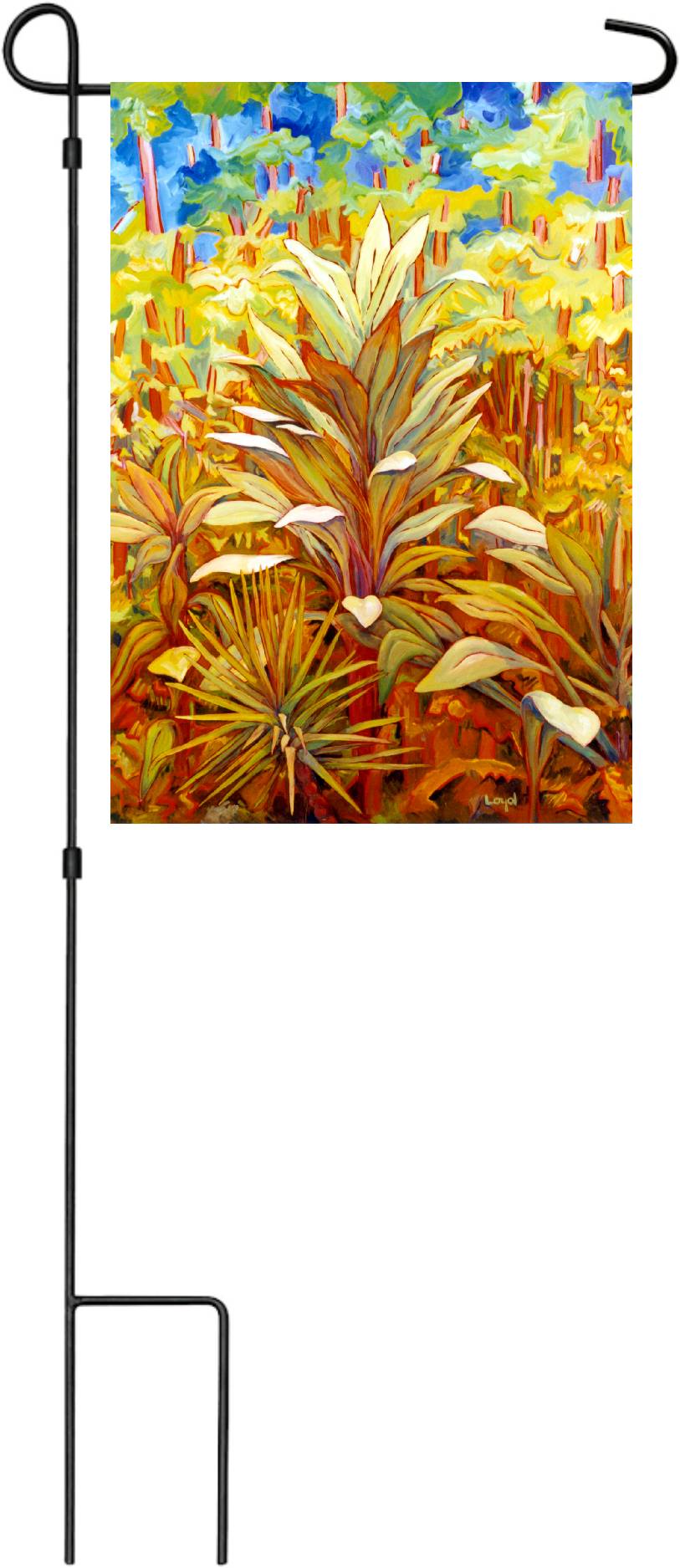 12" x 18" Garden Flag Ti Plant in Jungle