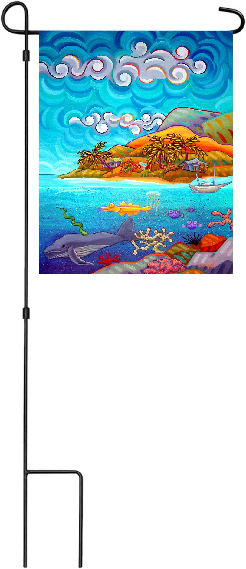 12" x 18" Garden Flag Fun Side of Maui