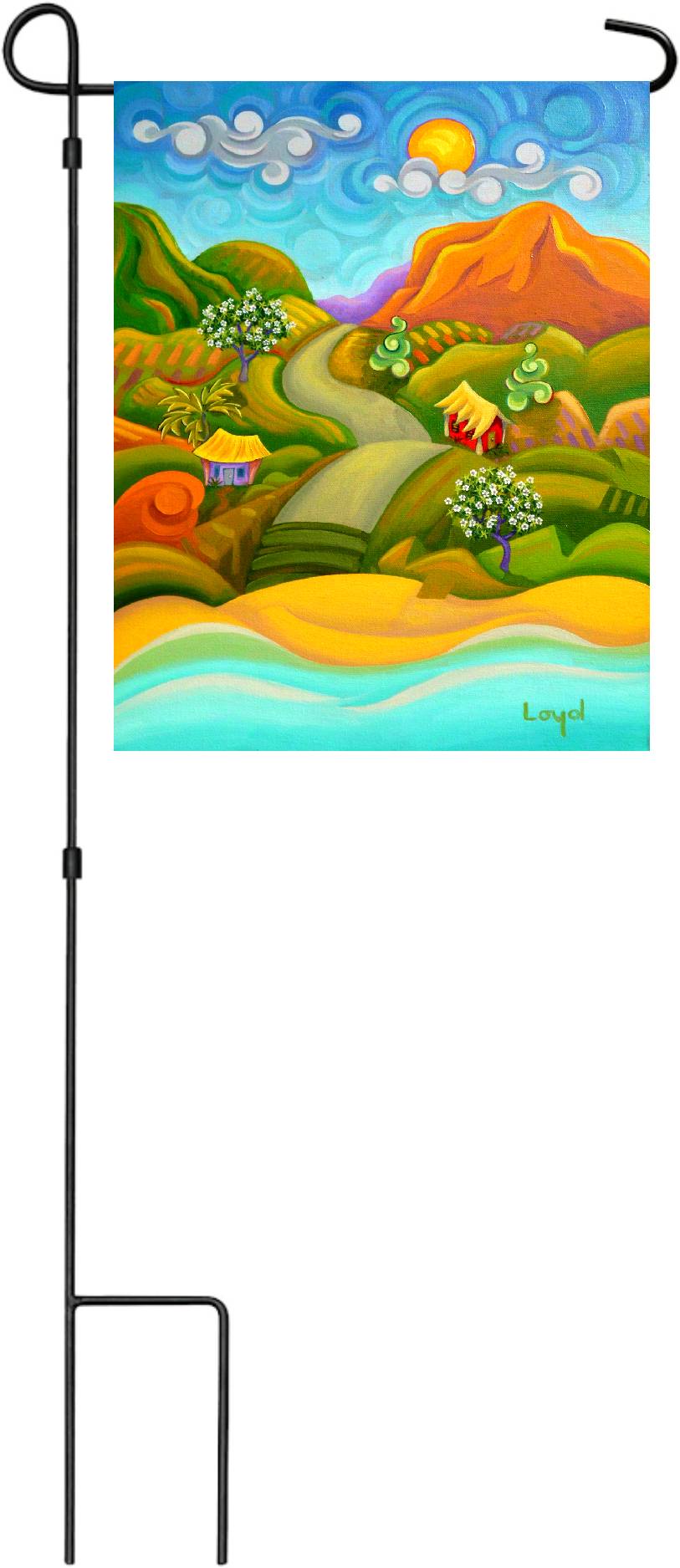 12" x 18" Garden Flag The Last Road